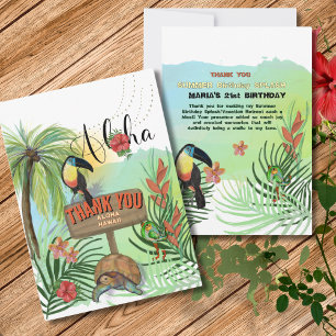 Personalized THANK YOU ALOHA HAWAII card