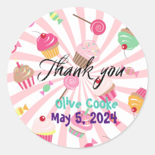 Personalized Thank You Birthday Sticker