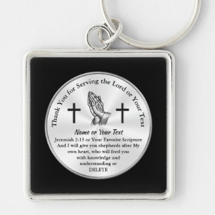 Personalized Thank You for Serving the Lord Gifts Key Ring