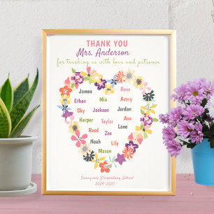Personalized thank you gift for the teacher  photo print
