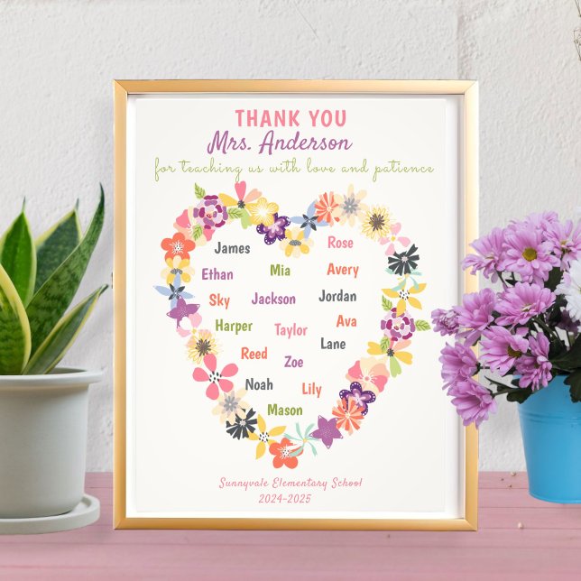 Personalized thank you gift for the teacher  photo print (Creator Uploaded)