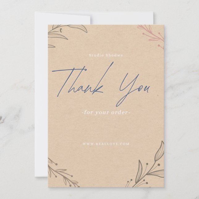 Personalized Thank You Note with Custom MESSAGE Card (Front)