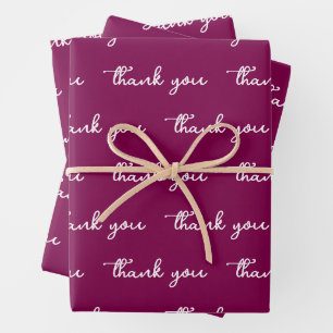 PERSONALIZED THANK YOU STYLISH MODERN WINE WRAPPING PAPER SHEET