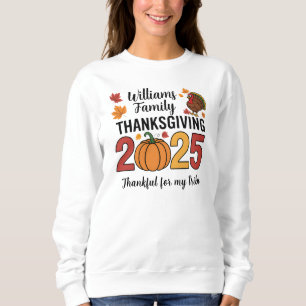 Personalized Thanksgiving 2025 Pumpkin Family Sweatshirt