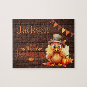 Personalized Thanksgiving Child Name Puzzle