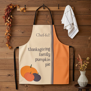 Personalized Thanksgiving Family Pumpkin Chef-ful Apron