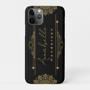 personalized The Elegante Gold & Black Case-Mate iPhone Case