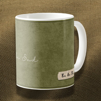 Personalized "The End" Moss Green Mug