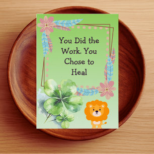 Personalized Therapist Client Green Eucalyptus  Thank You Card