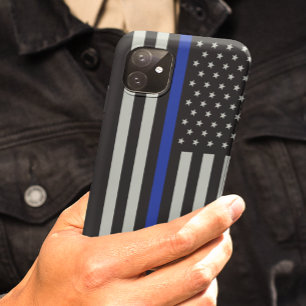 Personalized Thin Blue Line American Flag iPhone 11 Case