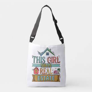 Personalized This Girl Sells Real Estate Business Crossbody Bag