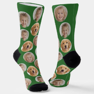 Personalized Three-Photo Face Socks | Custom Gift