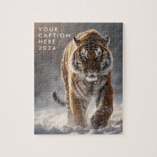 Personalized Tiger Jigsaw Puzzle Siberian Custom