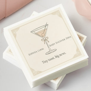 Personalized Tiny Toast Big News Napkin