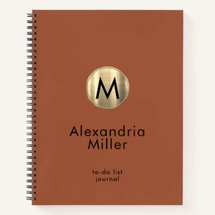 Personalized To-Do List Journal Terracotta