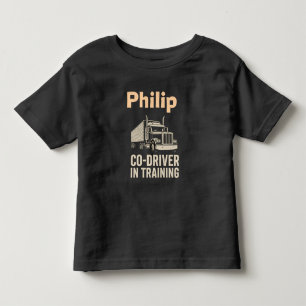 Personalized toddler shirt for trucker - semi  