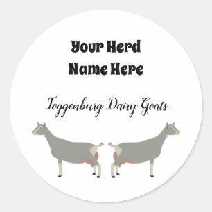 Personalized Toggenburg Dairy Goat Sticker
