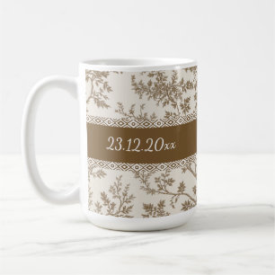 Personalized Toile De Jouy Mug Custom Name Date