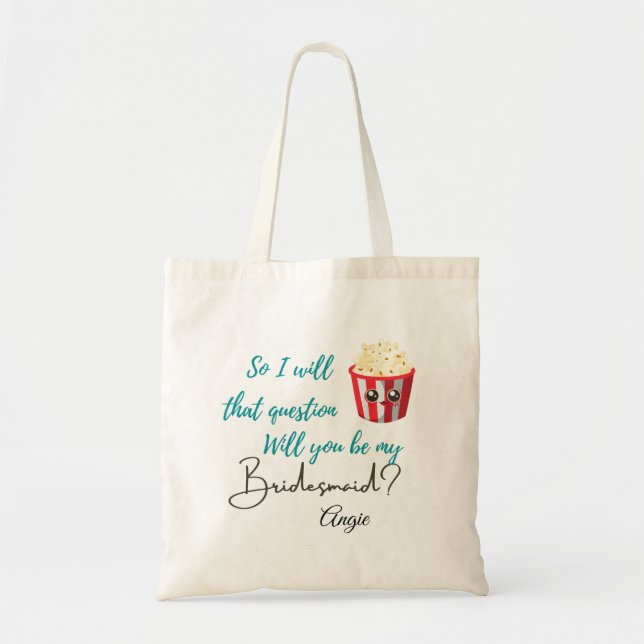 Personalized Tote Bag Bridesmaid Proposal Gift  (Front)