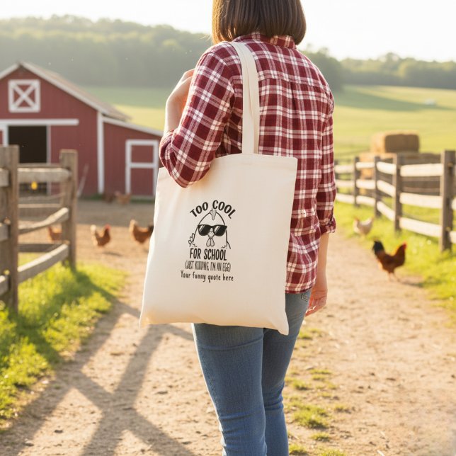Personalized Tote Bag Too Cool for School (Creator Uploaded)