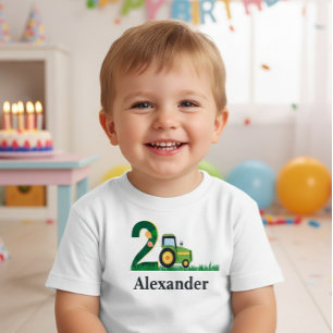 Personalized tractor birthday t-shirt