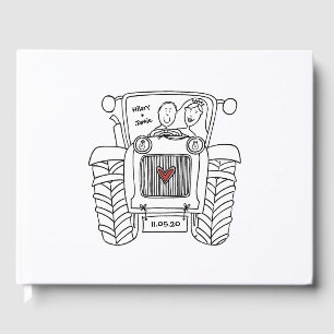 Personalized Tractor Country Farm Wedding Guest Book