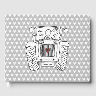 Personalized Tractor Country Farm Wedding Guest Book