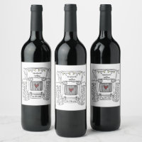 Personalized Tractor Country Wedding Bottle Label