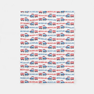 PERSONALIZED Train Kids Blanket