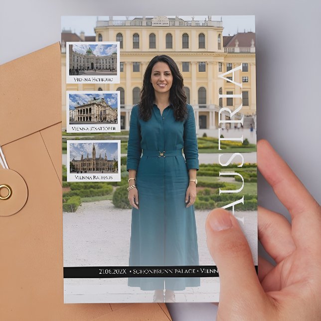 Personalized Travel Memory Austria Postcard (Capture your Austrian adventure in a postcard made uniquely for you.)