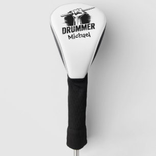 Personalized Trendy Drummer Fist With Drumsticks   Golf Head Cover