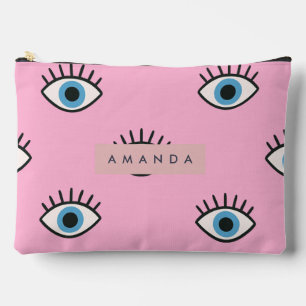 Personalized Trendy Evil Eye Pop Art Pattern Accessory Pouch