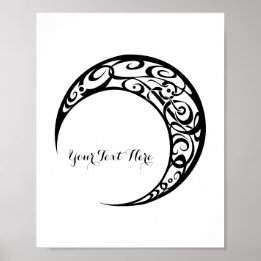 Personalized Tribal Moon Symbol Poster