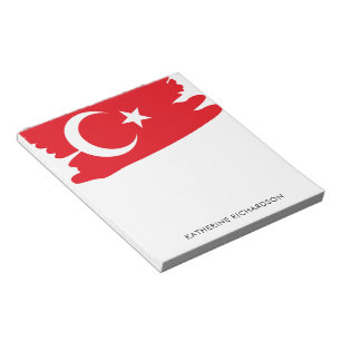 Personalized Turkey Turkish Flag Patriotic Notepad