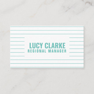 Personalized "Turquoise Strips" (American) Business Card