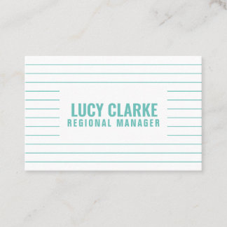 Personalized "Turquoise Strips" (UK/Euro) Business Card