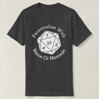 PERSONALIZED Twenty Sided Dice Graphic T-Shirt
