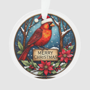 Personalized Two-Sided Cardinal Ornament 