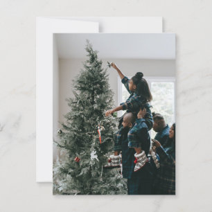 Personalized Two Sided Family Christmas Photo  Postcard