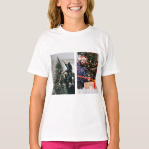Personalized Two Sided Family Christmas Photo  T-Shirt