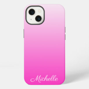 Personalized two-tone gradient ombre hot pink Case