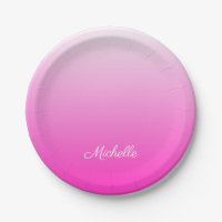 Personalized two-tone gradient ombre hot pink