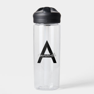 Personalized Typography Monogram Water Bottle