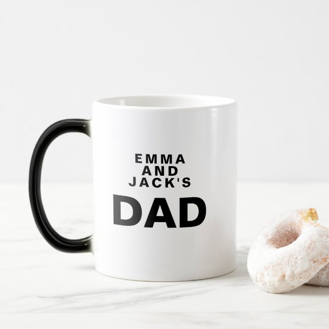 Personalized Typography Mug for Dad with Initial (With Donut)