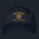 Personalized UK Flag Skipper Nautical Embroidered Hat<br><div class="desc">A classic crossed anchors nautical style with a UK flag applique,  a custom personalized embroidered cap for a skipper of special occasions. 
 
 


 
Use the "Message" link to contact us with your special design requests or for some assistance with any of your customization needs.</div>