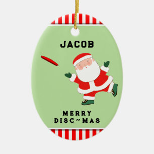 personalized ultimate frisbee collectible ceramic tree decoration