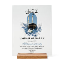 Personalized Umrah Mubarak Acrylic Sign – Islamic
