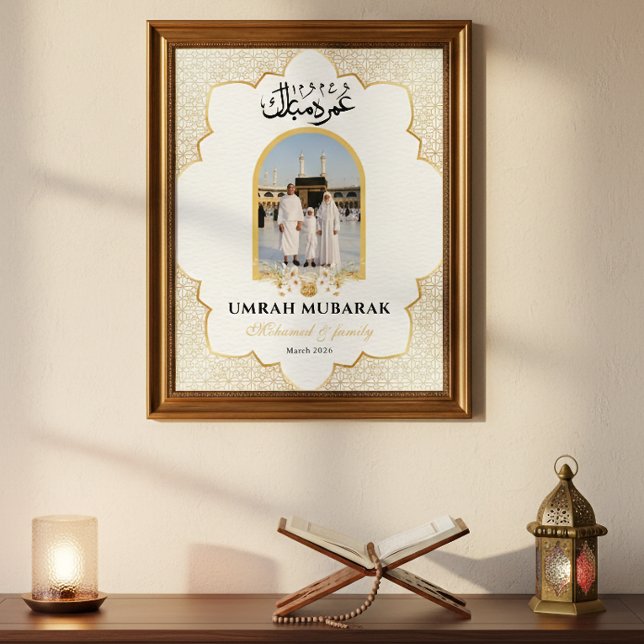 Personalized Umrah Mubarak Photo Poster Custom I (Creator Uploaded)