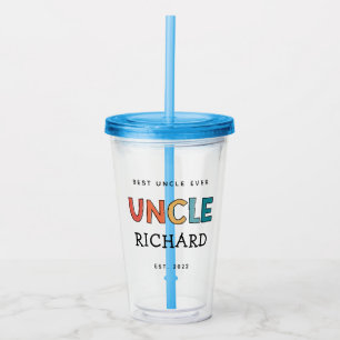 Personalized Uncle Retro Gift Best Uncle Ever Cute Acrylic Tumbler