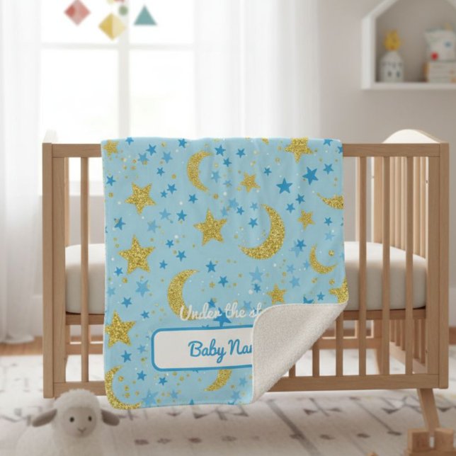 Personalized Under the Stars Soft Blanket - Baby (Creator Uploaded)